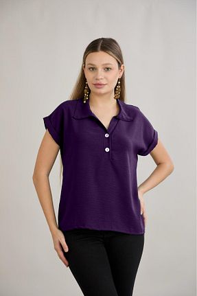 بلوز بنفش زنانه ساده HOFY - کد 932907376