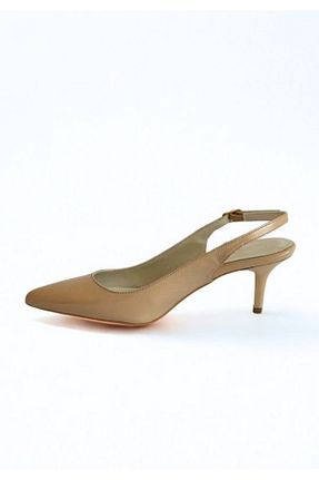 کفش پاشنه بلند کلاسیک بژ زنانه چرم خالص MY MADRE LEATHER SHOES - کد 932909489