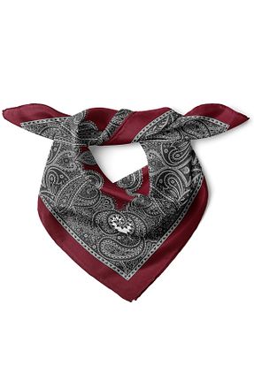 دستمال گردن زرشکی زنانه پلی استر nehir eşarp - کد 882188451