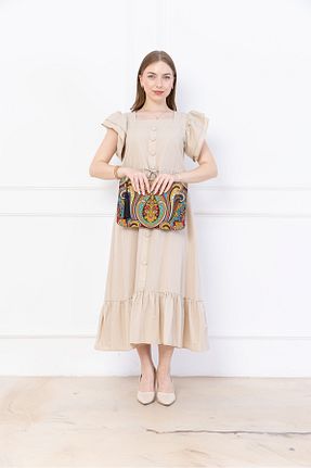 کیف پورتفوی و کلاچ مشکی زنانه پارچه ای FARBAG - کد 46740536