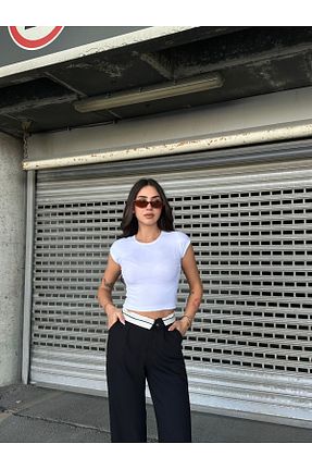 بلوز سفید زنانه ساده ELBEY - کد 932927653