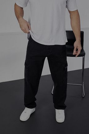 شلوار جین مشکی مردانه پاچه ساده LTC Jeans - کد 712472748