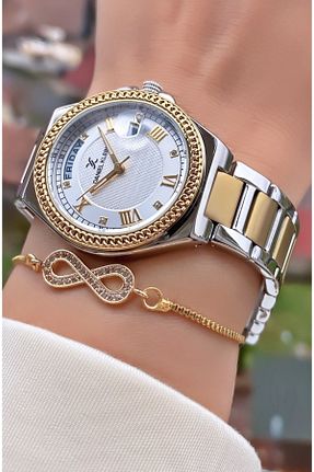 ساعت مچی طلائی زنانه 36-40 میلی متر Daniel Klein - کد 287100530