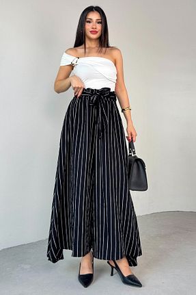 شلوار مشکی زنانه بافتنی Cappmoda - کد 932925202