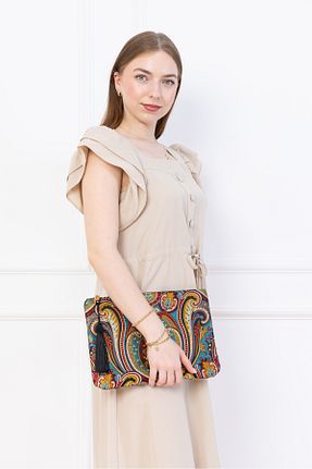 کیف پورتفوی و کلاچ مشکی زنانه پارچه ای FARBAG - کد 46740536