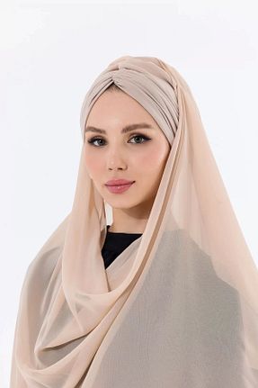 کلاه شنای حجاب بژ زنانه ladrans - کد 849079964