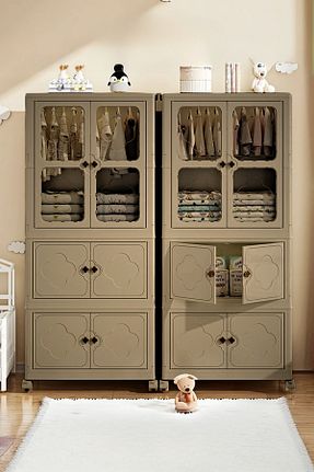 کابینت چند منظوره قهوه ای پلاستیک Evle - کد 932921986