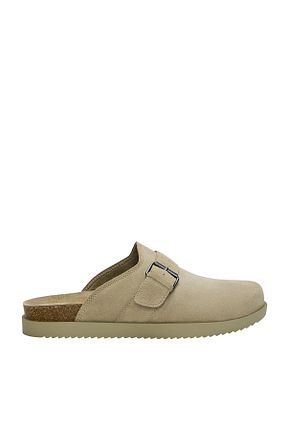 کفش لوفر نباتی مردانه چرم خالص Pull & Bear - کد 898858903