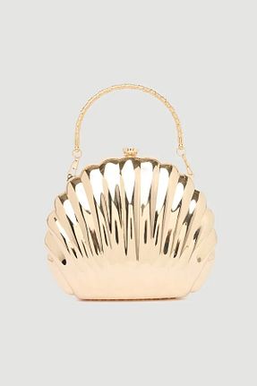 کیف مجلسی طلائی زنانه فلزی Gusto - کد 899981146