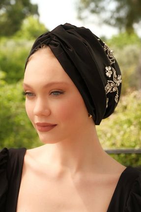 کلاه شنای حجاب مشکی زنانه ladrans - کد 848879678