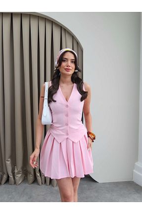 لباس صورتی زنانه بافتنی ESRAHELVACI - کد 932940888