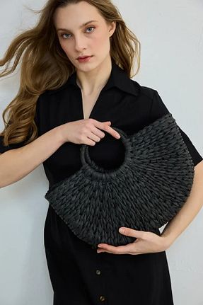 کیف دوشی مشکی زنانه حصیر Gusto - کد 929219341