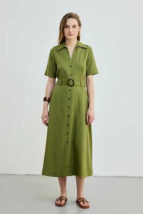 لباس سبز زنانه بافتنی Gusto - کد 926024584