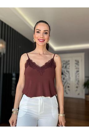 بلوز قهوه ای زنانه پلنگی Atelier Derin - کد 932932840