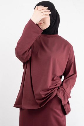 سوئیشرت حجاب زرشکی زنانه %100 پنبه Vauva - کد 932947321