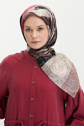 روسری زرشکی 90 x 90 Setrms - کد 932983793