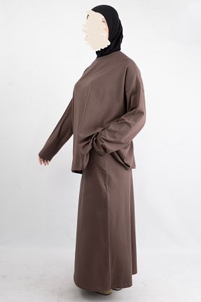 سوئیشرت حجاب قهوه ای زنانه %100 پنبه Vauva - کد 932947409