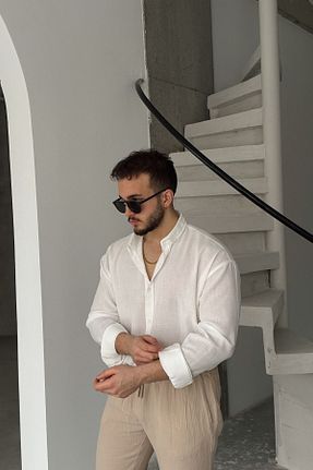 پیراهن سفید مردانه رگولار Livio Ferri - کد 902971498