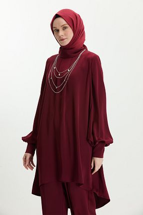 ست بالاتنه و پائین تنه حجاب زرشکی زنانه رگولار Setrms - کد 932987189