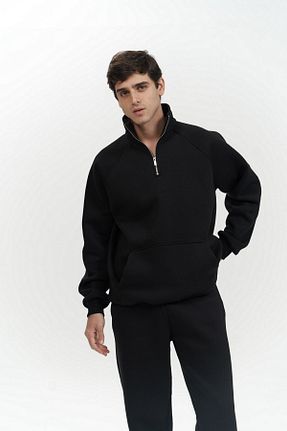 ست گرمکن مشکی مردانه پنبه ای MAİ COLLECTİON - کد 874249253