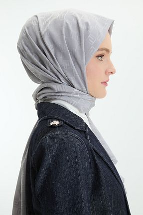 شال طوسی زنانه پنبه ای Setrms - کد 932987257