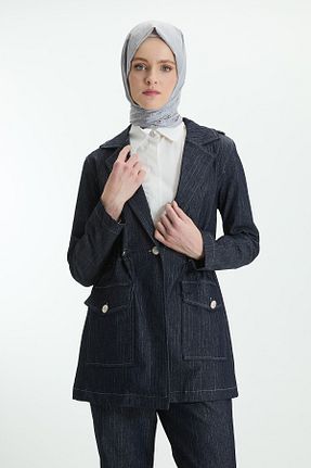 ست بالاتنه و پائین تنه حجاب سرمه ای اورسایز Setrms - کد 932987029