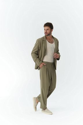 ست بالاتنه و پائین تنه خاکی مردانه بافتنی MAİ COLLECTİON - کد 843419682