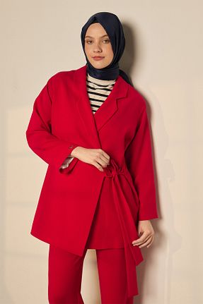 ست بالاتنه و پائین تنه حجاب قرمز زنانه رگولار Setrms - کد 932987485