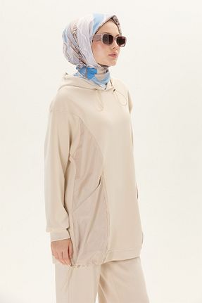 ست بالاتنه و پائین تنه حجاب بژ اورسایز Setrms - کد 932987699