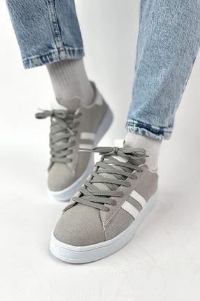 کفش اسنیکر طوسی زنانه بند دار Cappmoda - کد 922298324