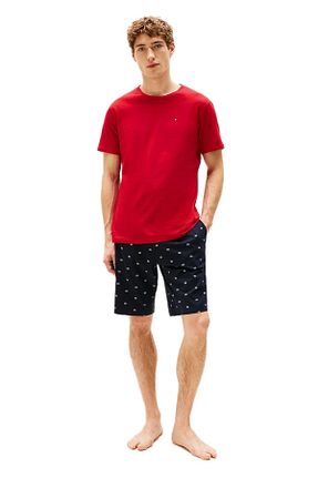 ست لباس راحتی قرمز مردانه طرح دار Tommy Hilfiger - کد 901396795