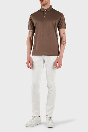 پولوشرت قهوه ای مردانه رگولار Emporio Armani - کد 933646524