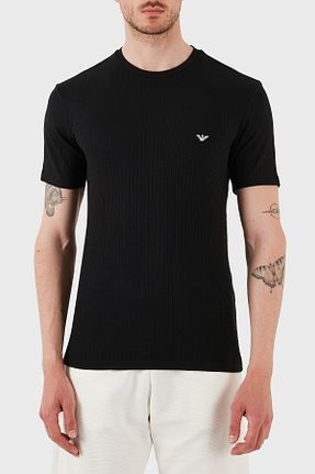 تیشرت مشکی مردانه اسلیم فیت Emporio Armani - کد 933643641