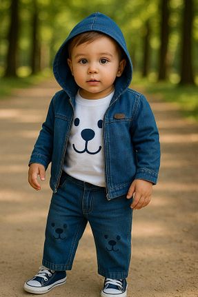 ست نوزادی آبی بچه گانه پنبه ای Murat Baby - کد 921734007