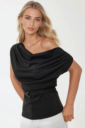 بلوز مشکی زنانه ساده Hiccup - کد 933059604