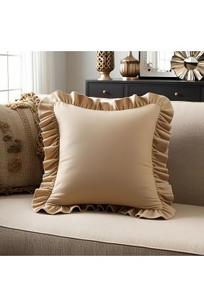 کوسن و روکش کوسن بژ پنبه ای Bc Home - کد 790538484