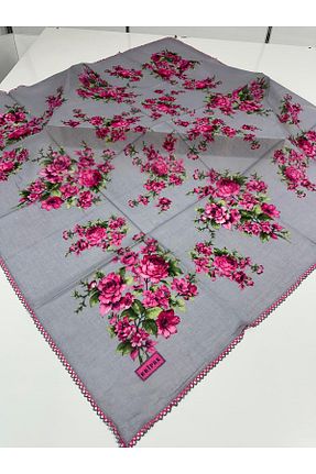 روسری طوسی پنبه ای Eripek - کد 933090339