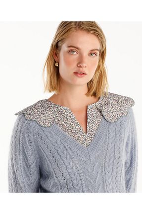 پلیور آبی زنانه ساده Yargıcı - کد 858645844