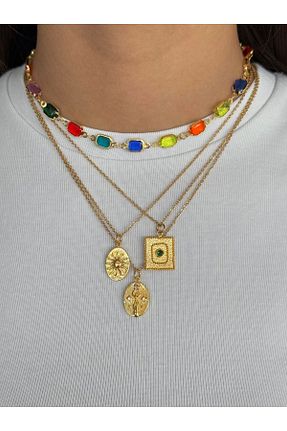گردنبند استیل ( فولاد ) طلائی h&b design jewel - کد 933100812