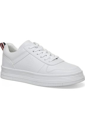 کفش اسنیکر سفید زنانه بند دار U.S. Polo Assn. - کد 750617283