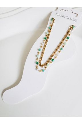 خلخال جواهر آبی زنانه DEVİ fashion - کد 933109568