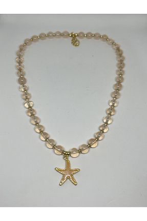 گردنبند جواهر بژ زنانه منجق Mari Design - کد 933141609