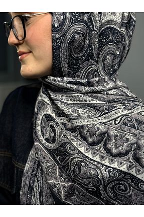شال سرمه ای زنانه پنبه پلی استر Twentytwo scarf - کد 933151690