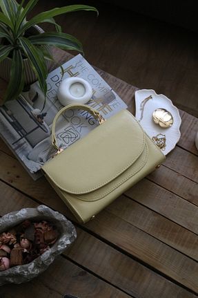 کیف دوشی زرد زنانه چرم مصنوعی Moom Bag - کد 933159585