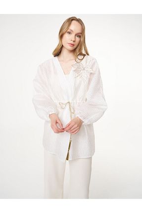 کت حجاب سفید زنانه رگولار Kayra - کد 933162503