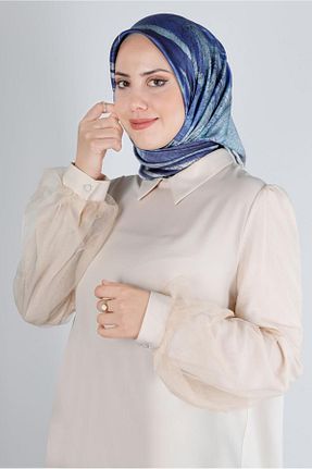 روسری سرمه ای پلی استر Alvina - کد 801113913