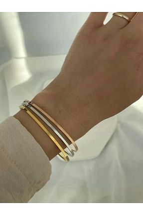 دستبند استیل (فولاد) طلائی زنانه استیل ضد زنگ Genel Markalar - کد 170153094