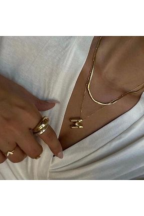 گردنبند استیل ( فولاد ) طلائی زنانه استیل (فولاد) Aksesuar - کد 793745855