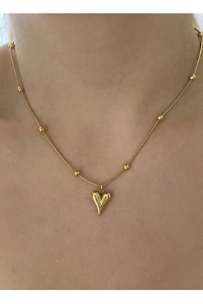گردنبند استیل ( فولاد ) طلائی زنانه استیل ضد زنگ Genel Markalar - کد 154881318