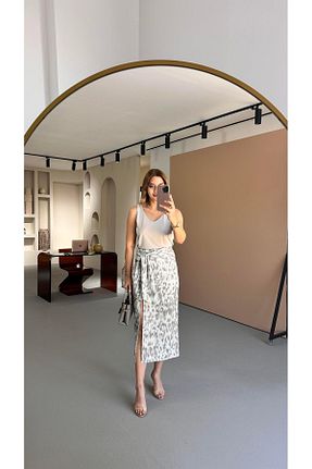 دامن نباتی زنانه کتان Sezgi Tekin - کد 933190184